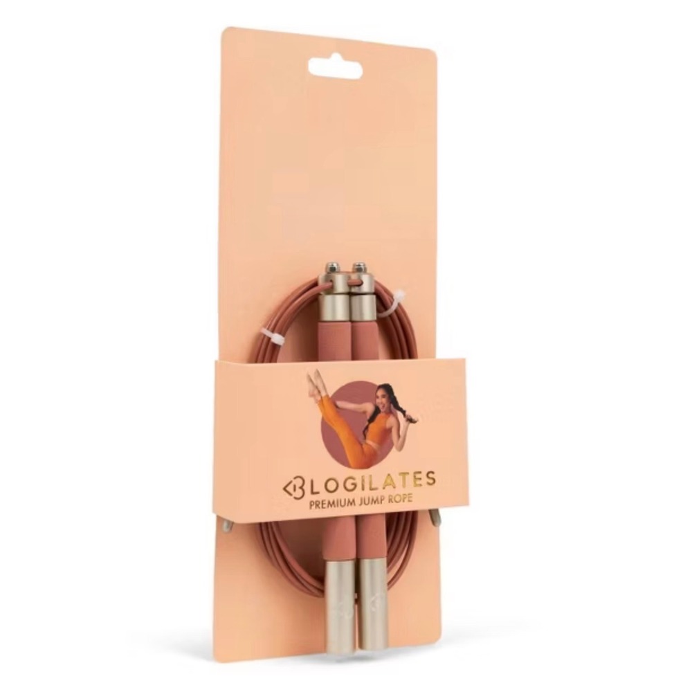 Blogilates Premium Jump Rope Rose Gold‎ Tan Handles Fitness Workout